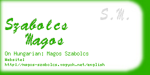 szabolcs magos business card